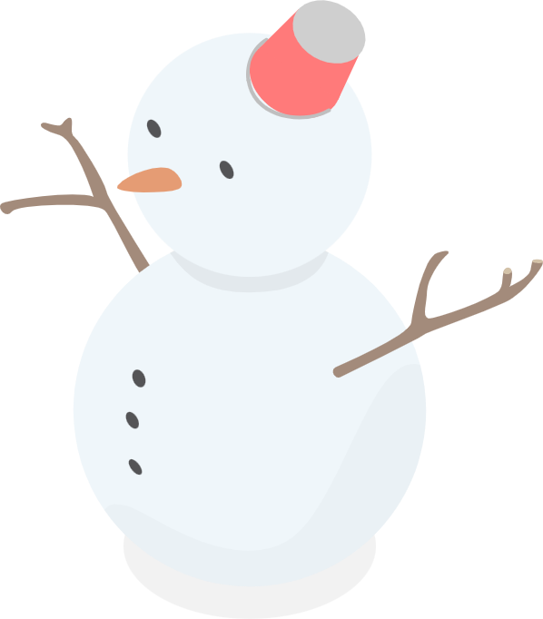 雪だるまのイラスト